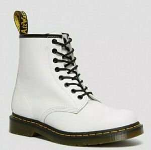 Dr. Martens White Leather Boots Women's 6